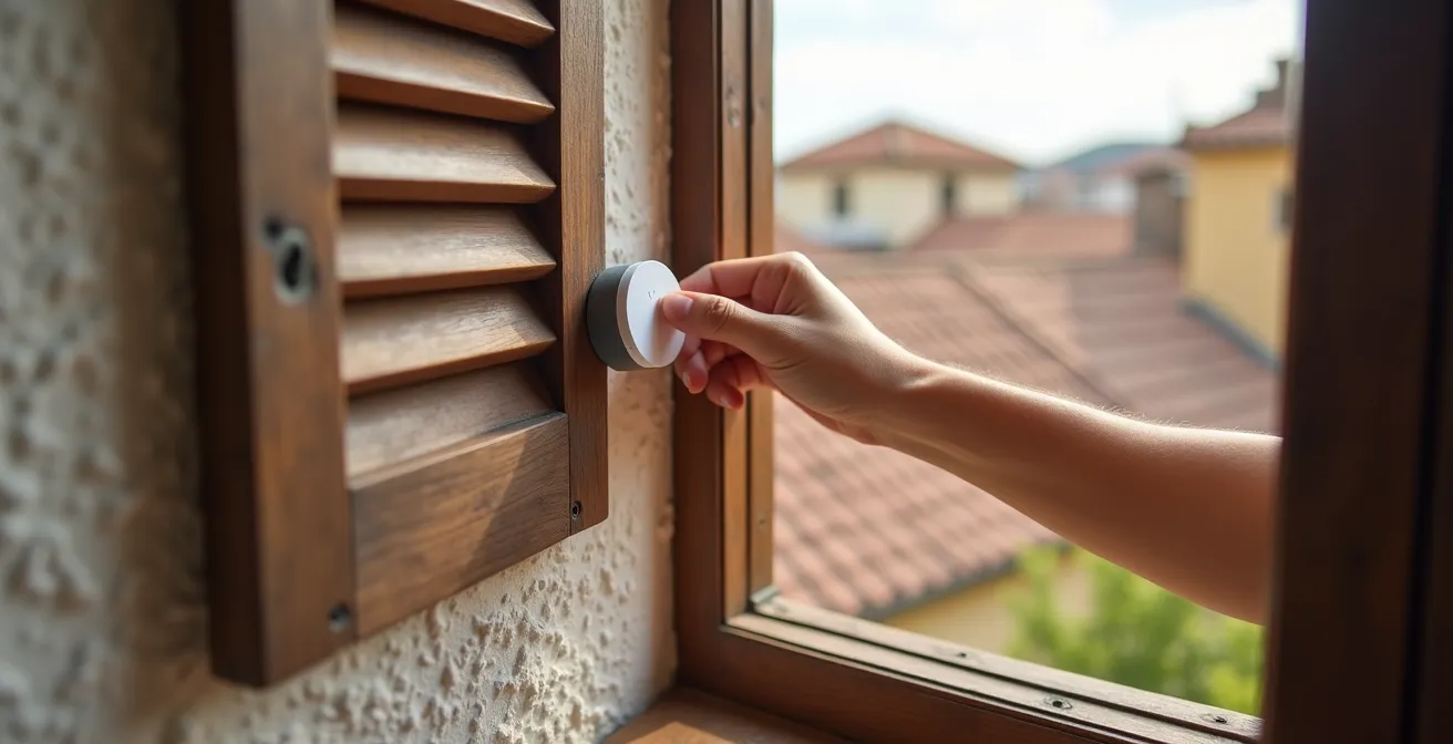 Sistema di automazione smart per tapparelle in appartamento italiano