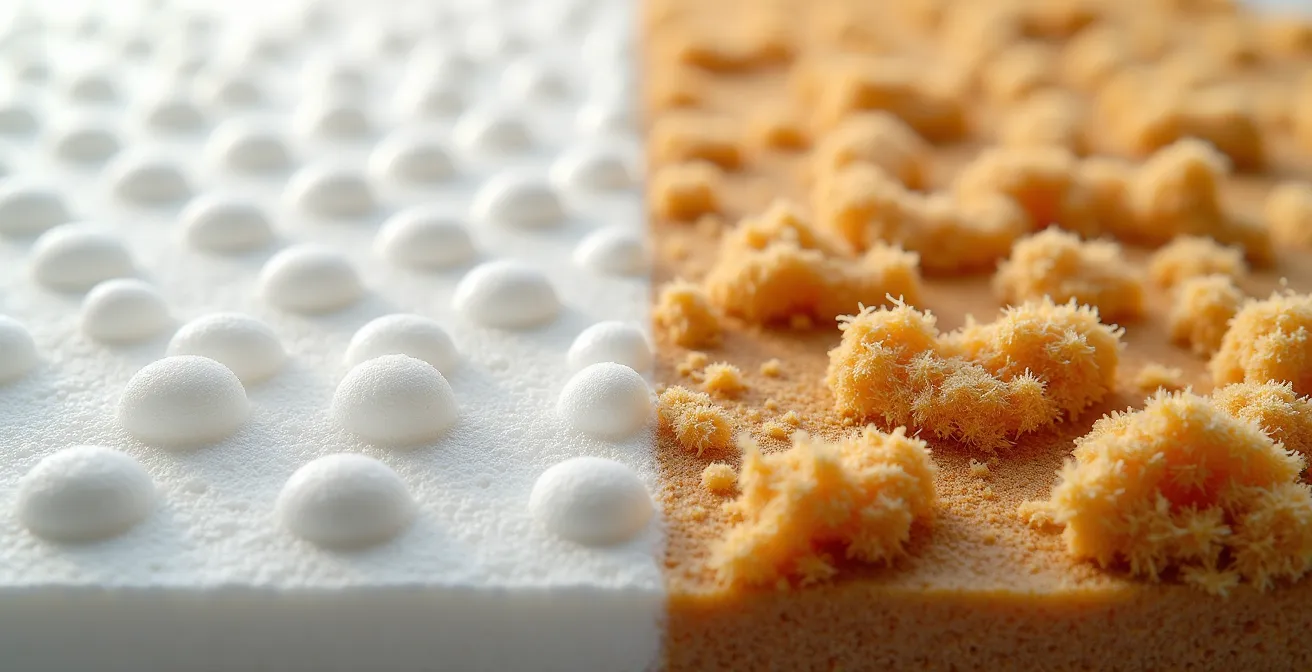 Confronto visivo tra pannelli EPS e lana di roccia per cappotto termico