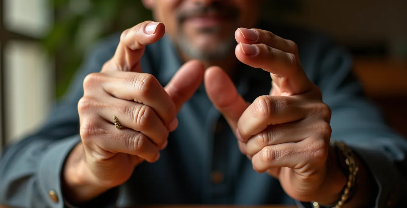 Mani italiane che comunicano attraverso gesti espressivi tipici della cultura italiana