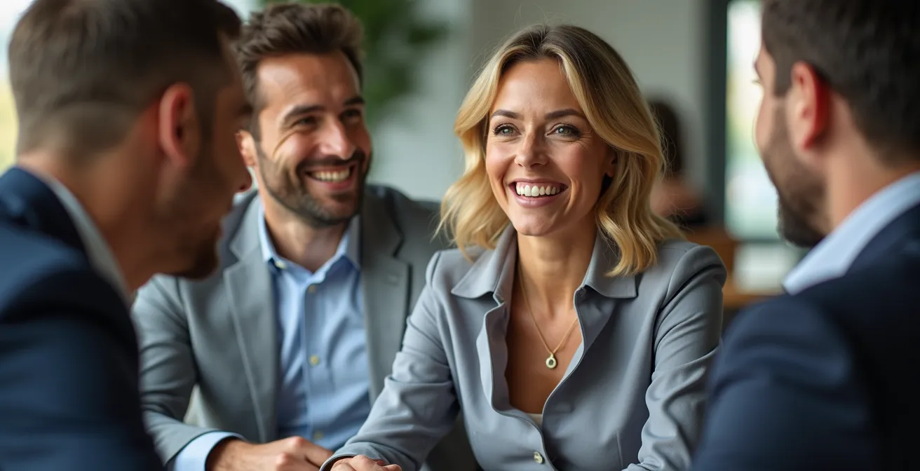 Professionisti italiani in sessione di networking durante un evento formativo ibrido