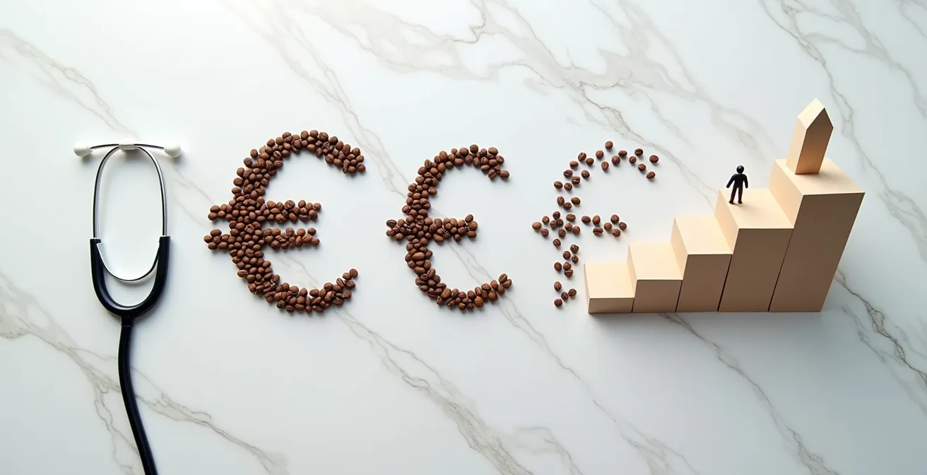 Composizione astratta di elementi rappresentanti benefit aziendali italiani